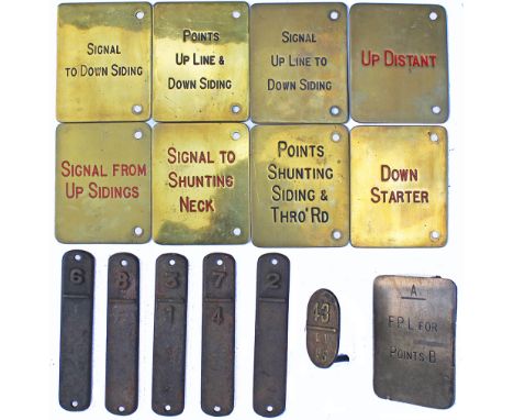 MR/LMS brass Lever Plates x8 together with x5 cast iron examples and x2 other brass. (15 items)