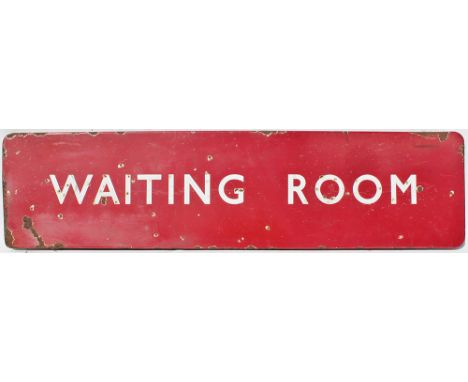 BR(M) FF enamel sign WAITING ROOM.