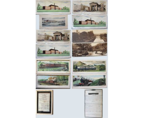 A small collection of Carriage Prints and other paperwork comprising: a pair of framed Hamilton Ellis Carriage Prints, North 