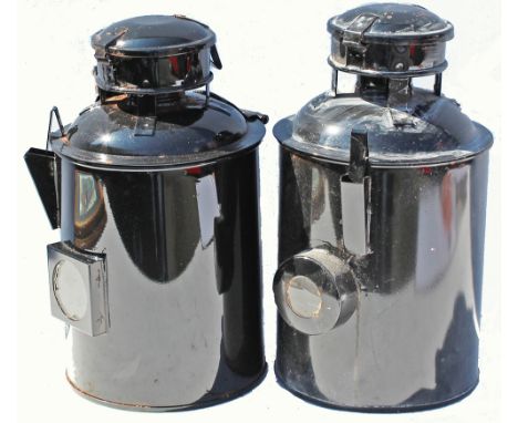A pair of BR-W Fixed Distant Signal Lamp Cases, no innards, ex stores. (2 items)