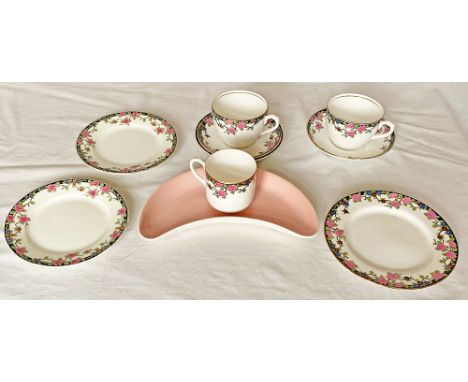 Marine China Elder Dempster Lines (Aynsley) comprising quantity 3 plates all 6.5in; quantity 3 saucers; quantity 2 teacups; a