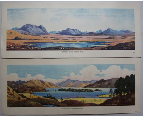 BR(Sc) Carriage Prints, a loose pair comprising: Torridon Hills, Wester Ross and Loch Morar, Inverness-shire by W. Douglas Ma