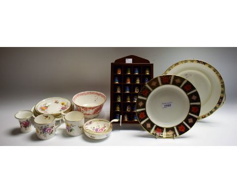 Ceramics - a Royal Crown Derby Imari border plate, 22cm; two others similar; a Posies tea strainer and stand; a Red Aves larg