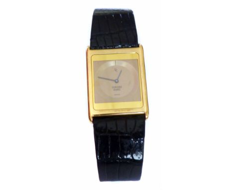 Concord slimline yellow gold wristwatch on leather strap, the reverse engraved BBL Delirium Mariner 1987 - 1992 serial no. 50