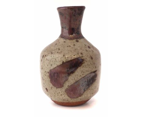 Janet Leach (1918-1997) vase, decorated with brushed designs, impressed marks to side of foot, 15cm high     Artists` Resale 