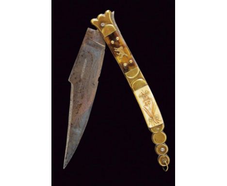 dating: first quarter of the 20th Century provenance: Spain, Single-edged blade (small parts missing) with long, hollow tip, 