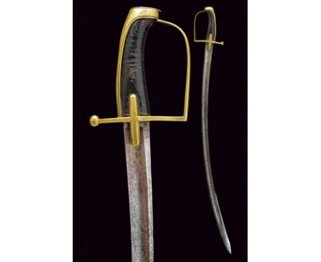 dating: late 18th Century provenance: France, Curved, single-and false-edged blade with large central fuller, first part engr