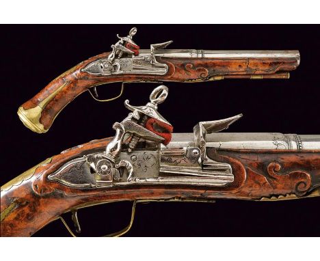 dating: 18th Century provenance: Central Italy, Smooth-bore, two-stage, 14.5 mm cal. barrel, first octagonal, round after one