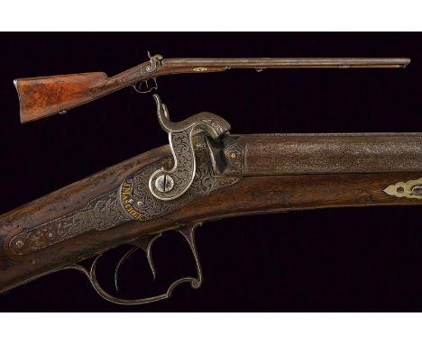 dating:  provenance: Czechoslovakia, Round, smooth-bore, 17 mm cal. barrels, in fine damask, with central rib, in damask as w