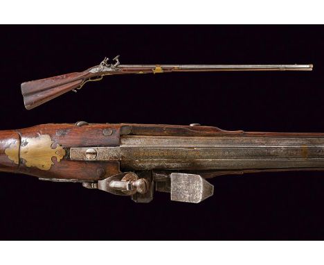 dating: late 18th Century provenance: North Italy, Smooth-bore, three-stage, 16 mm cal. barrel, octagonal first part with rai
