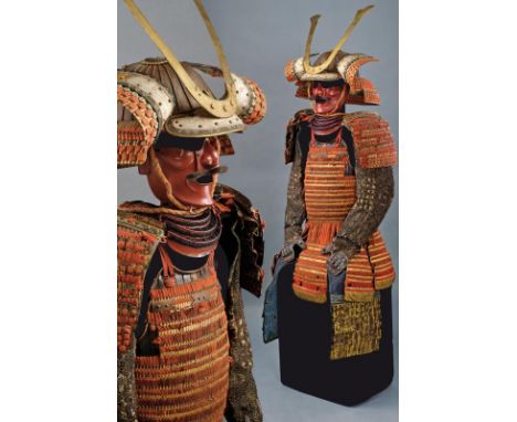 dating: 19th Century provenance: Japan, Kabuto with twenty eight-plated hachi, tehen kanamono with two rings. Mabizashi and w