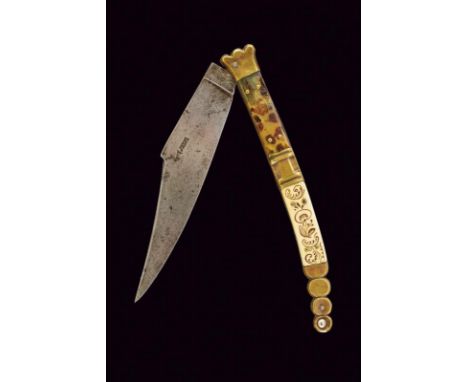 dating: Late 19th Century provenance: France, Wide, single-edged blade with hollow tip, marked with a stamp and 'DUBOAT ST. J