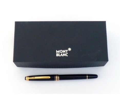MONTBLANC, '75 Years of Passion', a limited edition black resin rollerball pen, no. EV13600304, with diamond set cap, no box 