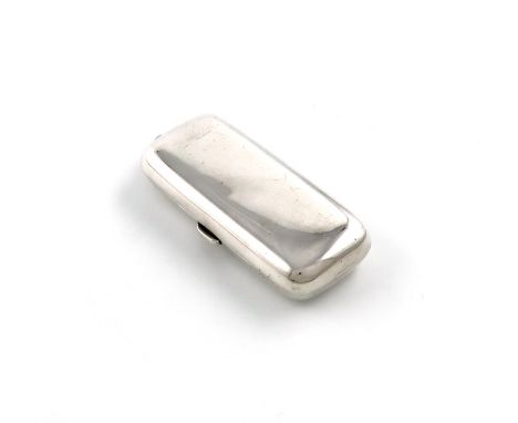 An Edwardian silver triple sovereign case, by A and J Zimmerman, Birmingham 1901, rounded rectangular form, with a ring attac