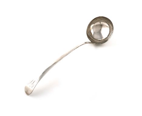 A George III silver Old English pattern soup ladle, by Peter and Ann Bateman, London 1792, the terminal initialled, circular 