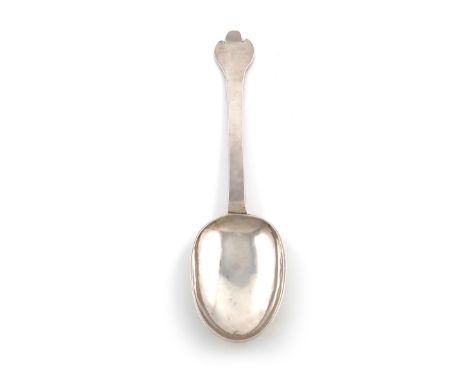 A James II silver Trefid spoon, by Edward Hulse, London 1685, the reverse of the oval bowl with a beaded raised rat-tail, the