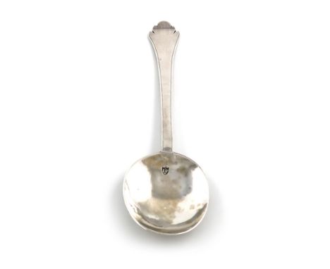 A Charles II West Country silver Trefid spoon by John Peard I, Barnstaple circa 1670, the reverse of the shaped oval bowl wit