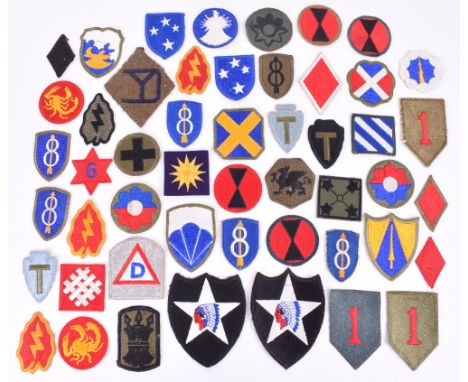 50x American Military Uniform Patches, various periods and regiments including 5th Division, 3rd Infantry division, 1st Divis