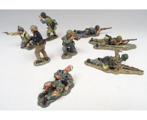 King and Country WWII German Forces, WSS 65 The Last Stand WSS169 Ready, Aim, Fire, Luftwaffe Field Division LW24 Lying firin