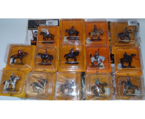 Del Prado Cavalry Through the Ages Series and American Civil War Series, four mounted and eight on foot in original bubble pa
