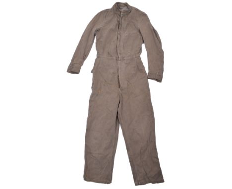 British Army Denim Overalls, good worn set as worn by members of the Royal Tank Regiment etc. Brass buttons to half front. St