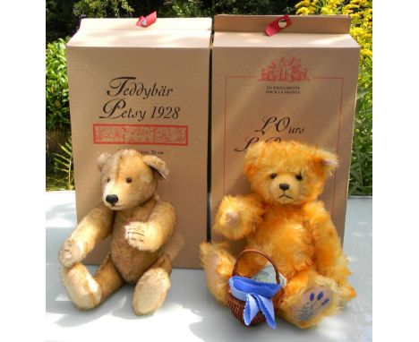 Two Steiff Limited Editions Petsy 1928 and La Provencale, 407451 Teddy Bear Petsy 1928, 35cm, white tag, 01601 of 4000 and 66