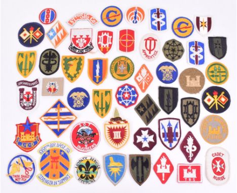50x American Military Patches, various periods and regiments including 18th Medical Brigade, US Army Engineer School, 169 Sig