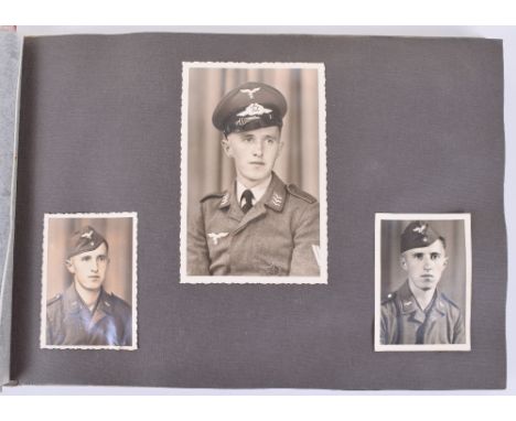 WW2 German Luftwaffe Flak Regiment (2/446) Photograph Album, good example of a snap shot photograph album compiled by a membe