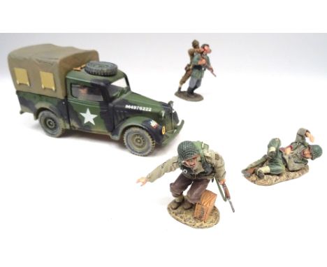 King and Country WWII D-Day DD146, Austin Light Utility Truck DD95 1st Infantry Division The Rescue and DD200 Commando Knife 
