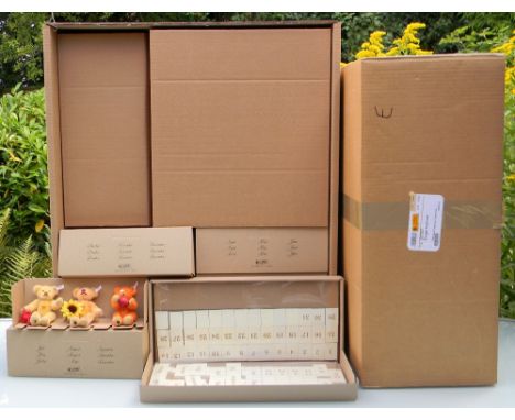 Steiff Limited Edition 027307 Perpetual Calendar, comprising 12 individual Teddy Bears, one for each month of the year, beehi