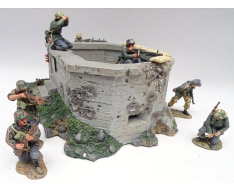 King and Country WWII Atlantic Wall WSS78-02 WSS110 Riflemen in action, WSS117 Get Ready in original boxes (Condition Excelle