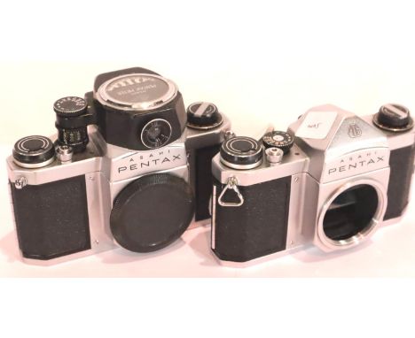 Light Pentax Asahi 35mm SLR camera body, model SIA x2 and a Pentax meter. P&amp;P Group 2 (£18+VAT for the first lot and £3+V