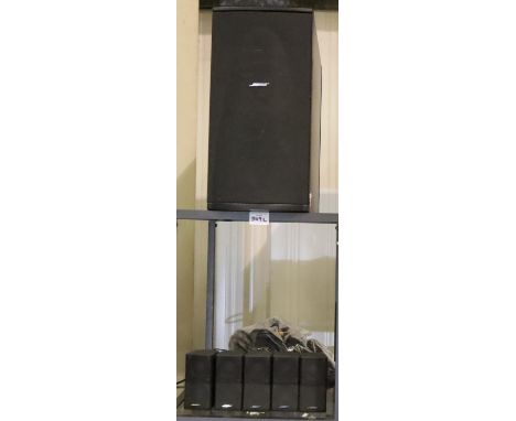Bose PS48 powered speaker sound system comprising subwoofer, five speakers and associated cables. Not available for in-house 