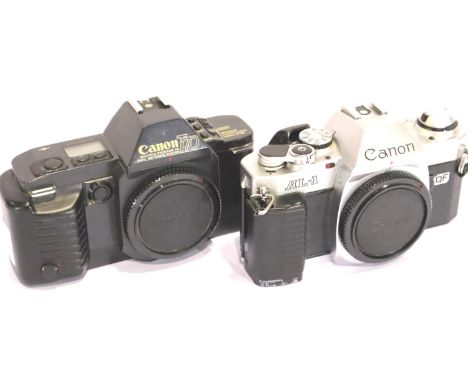Canon AL-I 35mm SLR camera body (battery camera A/F) and a Canon T70 SLR camera body. P&amp;P Group 2 (£18+VAT for the first 