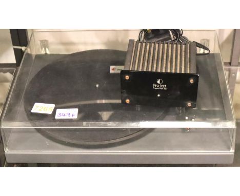 Pro-ject record deck (plastic cover cracked) and a Phono box set. Not available for in-house P&amp;P, contact Paul O'Hea at M