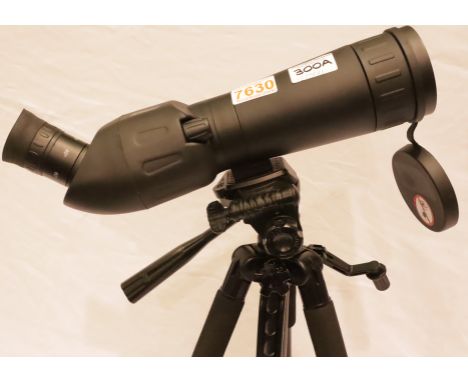 Optus 20 x 60 x 60 spotting scope with a Vivitar lightweight tripod, both cased.  P&amp;P Group 1 (£14+VAT for the first lot 