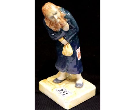 Bretby, an unusual glazed ceramic figurine of Dickens Fagin, H: 21 cm. P&P Group 2 (£18+VAT for the first lot and £3+VAT for 