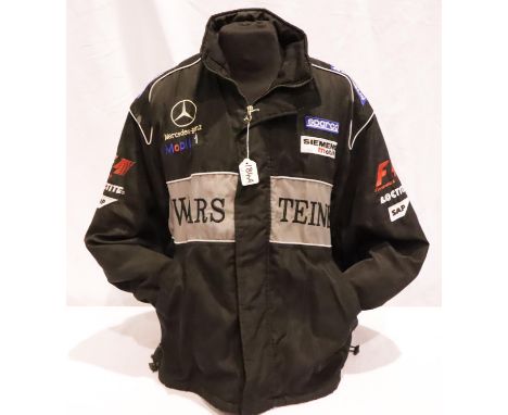 Mercedes racing official badged bomber jacket, size XL. P&amp;P Group 3 (£25+VAT for the first lot and £5+VAT for subsequent 