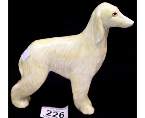 Anita Harris Afghan Hound, unusual colourway, signed in gold, H: 16 cm. P&P Group 2 (£18+VAT for the first lot and £3+VAT for