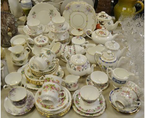Teaware - a Royal Stafford True Love pattern tea service for six; Royal Alport Catarina; Colclough; Coalport Reveler; et