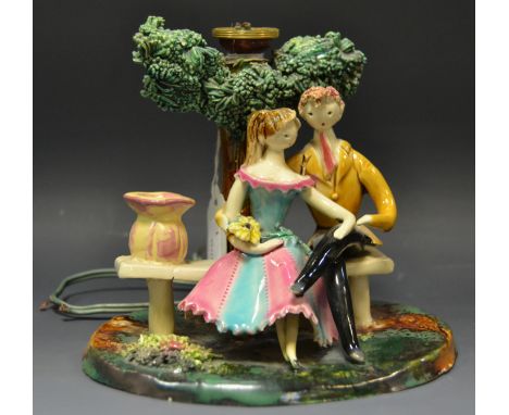 Lucien Neuquelman model of two figures under a tree 