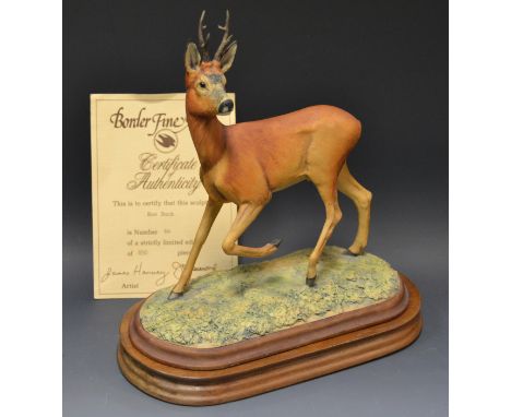 A Border Fine Art model, Roe Buck, designed by James Harvey, limited edition 64/850, certificate