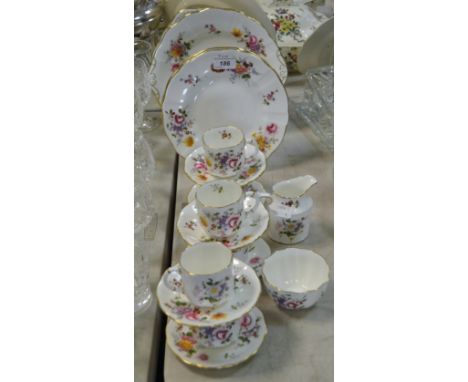 A Royal Crown Derby Posies pattern coffee service, for six;  Posies plates;  etc 