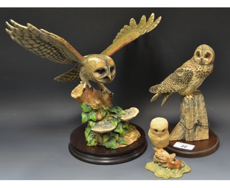 A Border Fine Art model, Owl, with wings outstretched, designed by Ayres, others  (3)