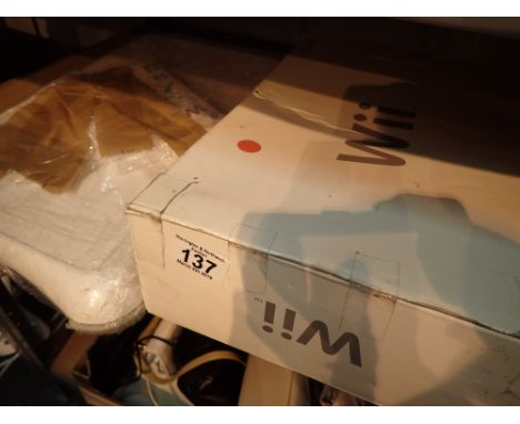 Wii console with board etc 