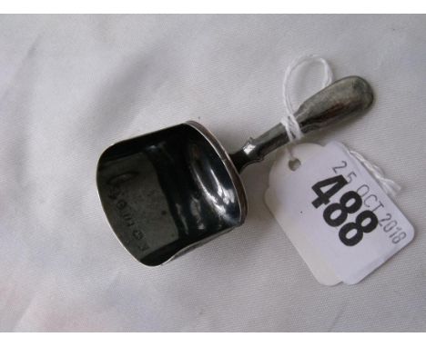 Fiddle pattern Georgian caddy scoop Birm 1821 by IB  