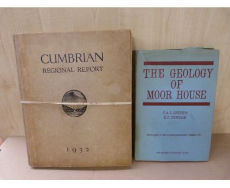 JOHNSON G. A. L. &amp; DUNHAM K. C.&nbsp;&nbsp;The Geology of Moor House. Illus. &amp; diags. Orig. red cloth in d.w's. 1963;