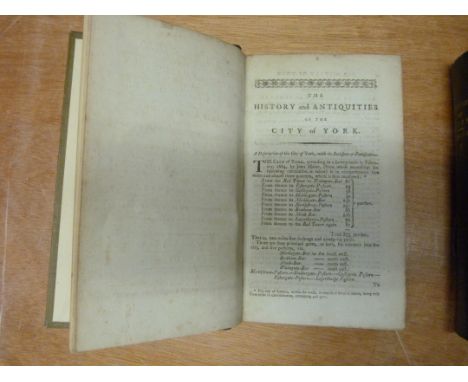 (DRAKE FRANCIS).&nbsp;&nbsp;Eboracum or The History &amp; Antiquities of the City of York. 2 vols. 17 fldg. &amp; other eng. 
