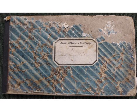 GREAT WESTERN RAILWAY.&nbsp;Manuscript Fault return Book.&nbsp;Oblong quarto of 160+ pp with each page headed "Great Western 