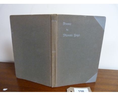 BOYD THOMAS.&nbsp;&nbsp;Poems. Inscribed copy from the publisher to John Eglington, the pseudonym of W. K. Magee, librarian o
